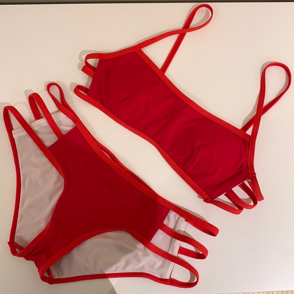 BCBGeneration Red Bathing Suit Size Small - Picture 3 of 11